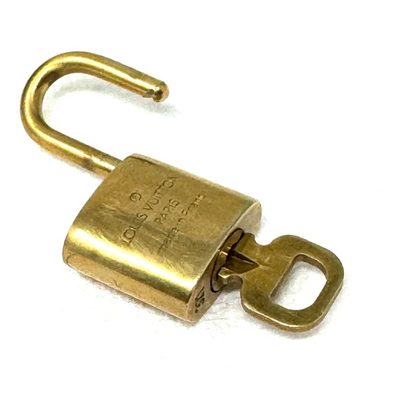 Authentic Louis Vuitton Gold Lock & Key Brass Number 321 - Picture 1 of 4